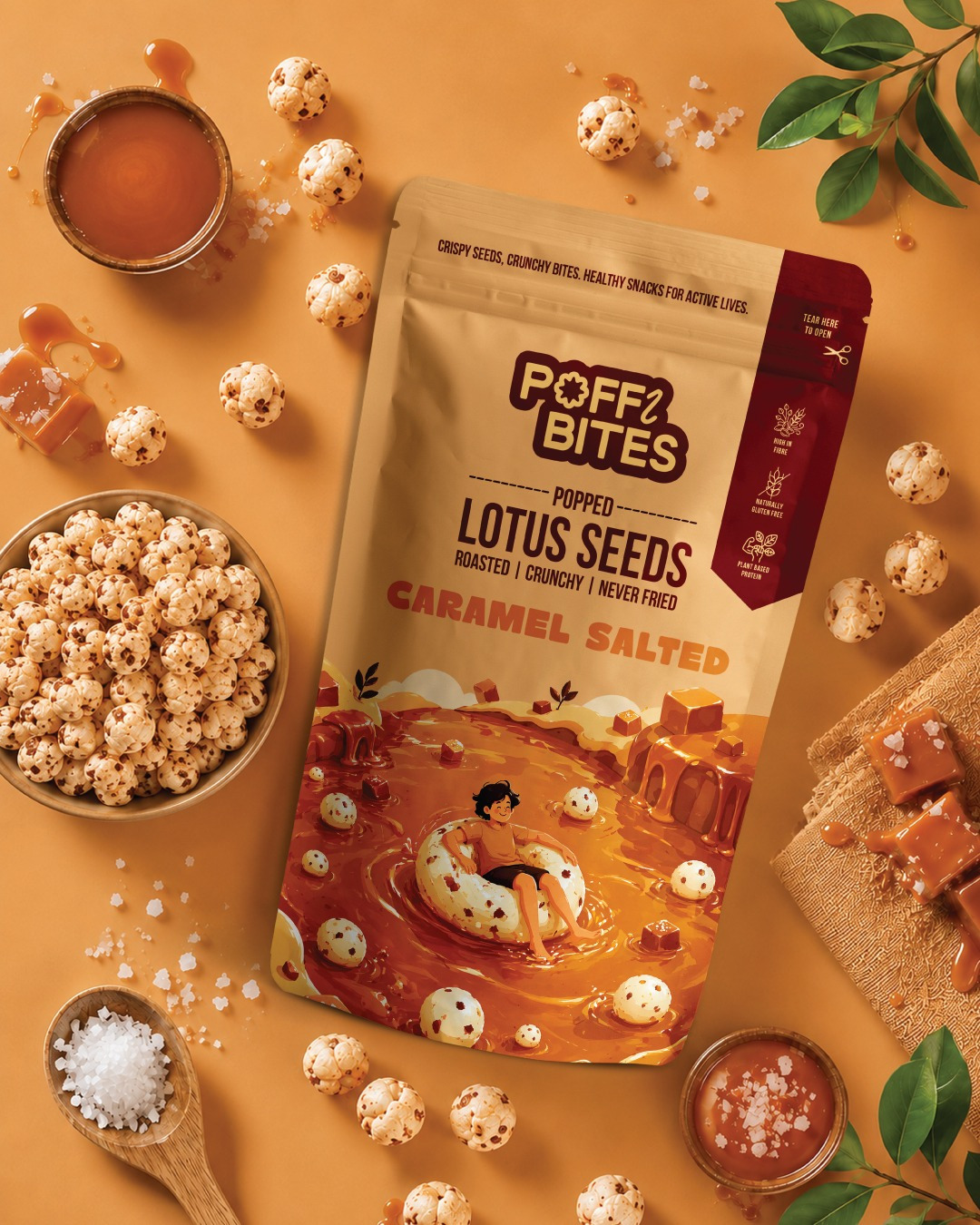 Poffibites | Popped Lotus Seeds Branding & Packaging Design