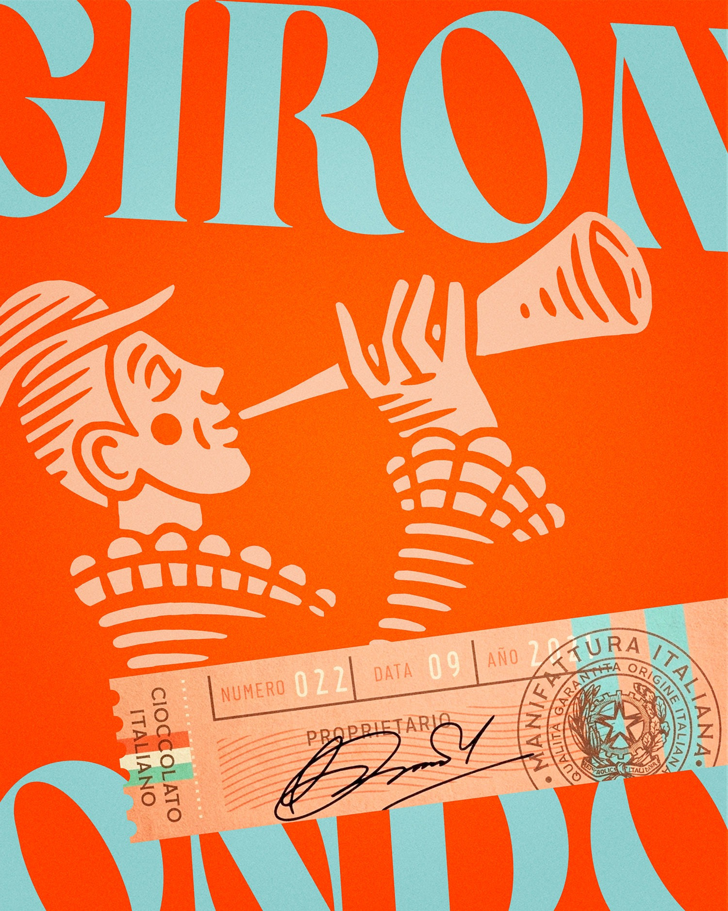 Girondo / Premium Italian Chocolate Design and illustration of premium chocolate made in Italy.
