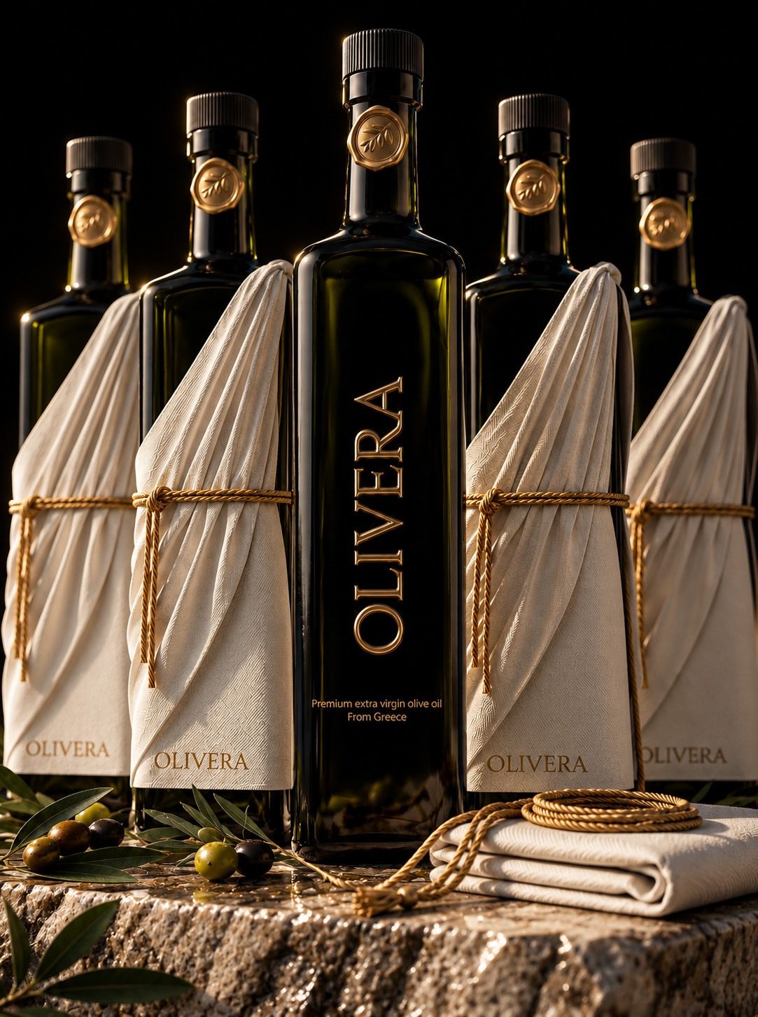 Packaging design design for Olivera, bottle