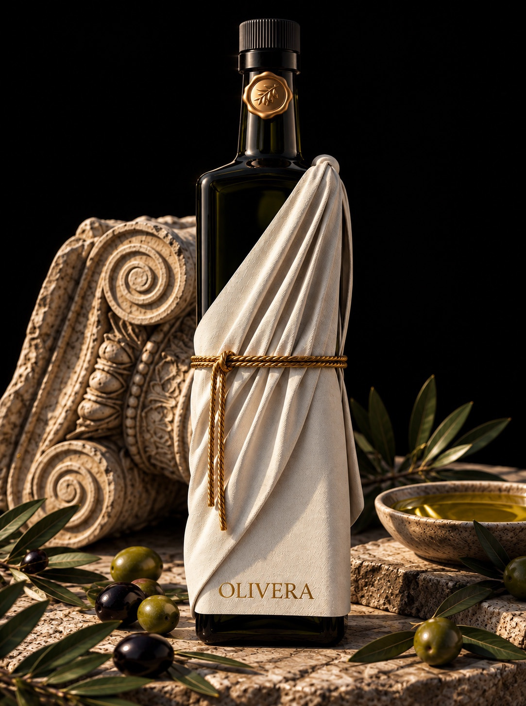 Packaging design design for Olivera, bottle