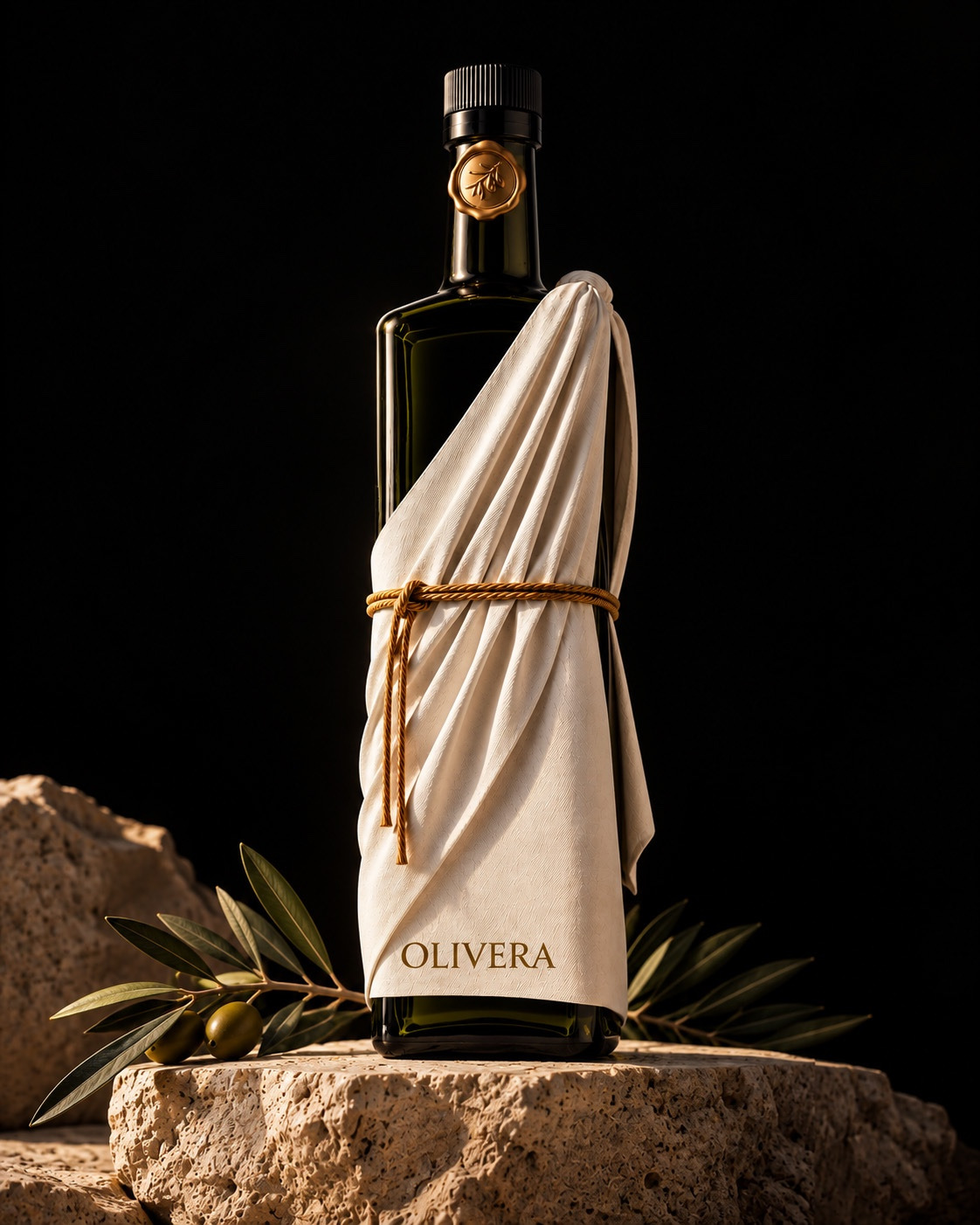 Packaging design design for Olivera, bottle
